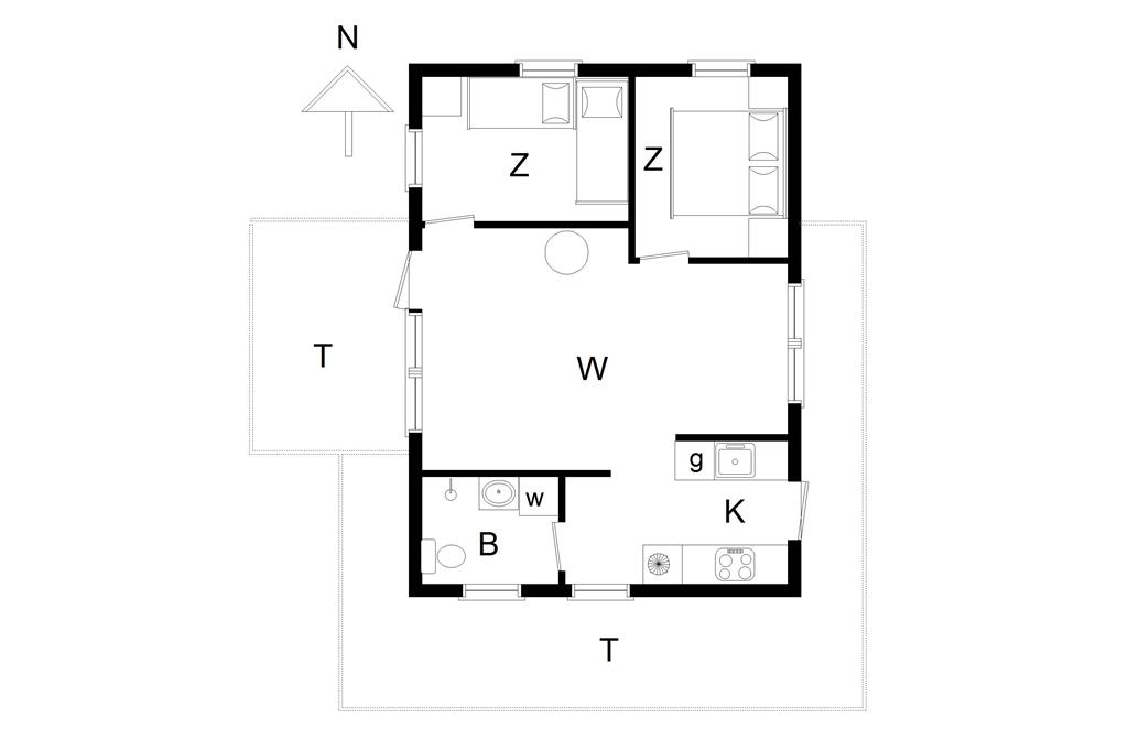Innenausstattung 1-14 Ferienhaus 528, Rosavej 5, DK - 9480 Løkken