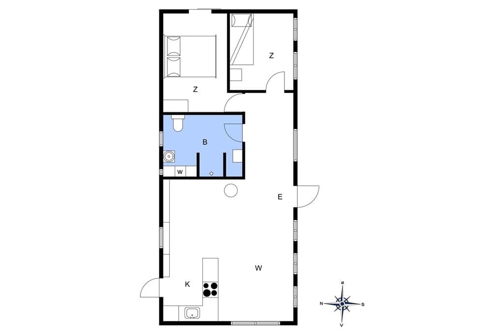 Indretning 1-176 Sommerhus BL1539, Gl. Jacobsvej 13, DK - 9490 Pandrup