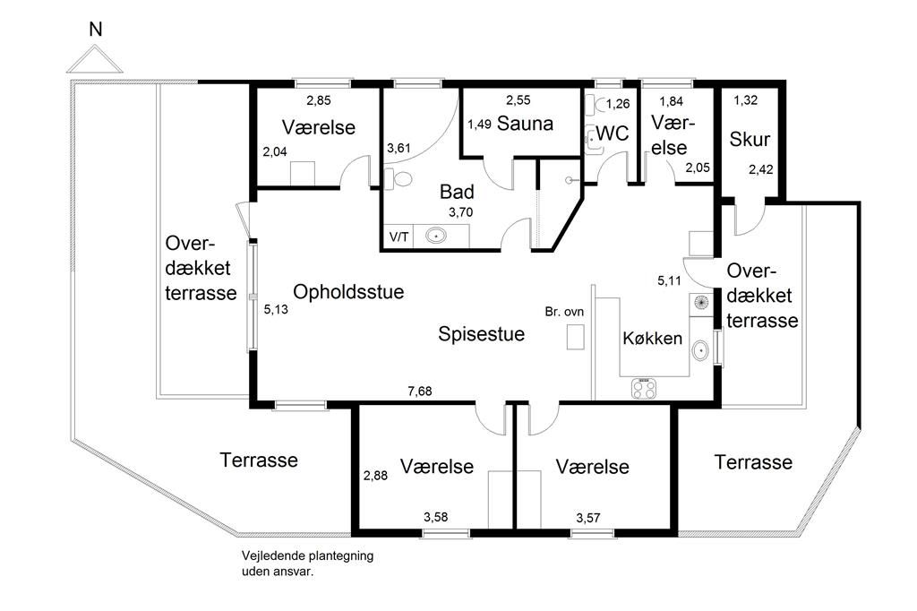 Innenausstattung 1-125 Ferienhaus 4128, Gl. Strandvej 19, DK - 6854 Henne