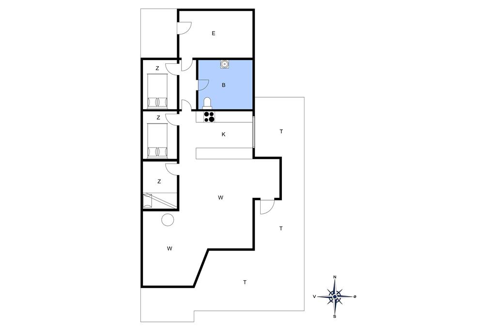 Indretning 1-20 Sommerhus 118, Vejlby Klit 121, DK - 7673 Harboøre