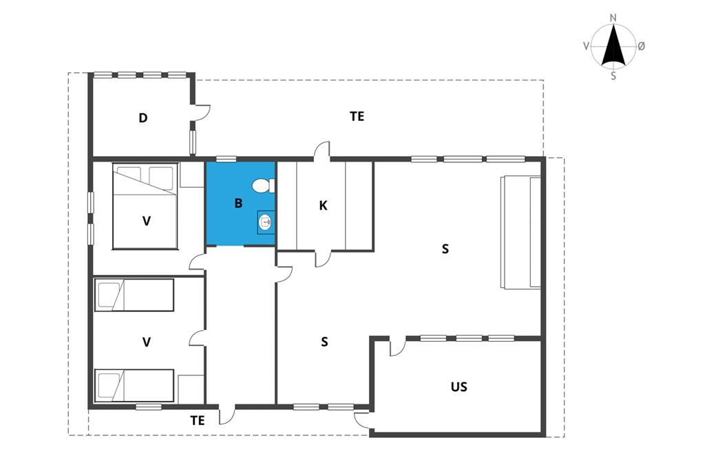 Indretning 1-19 Sommerhus 40301, Trekanten 8, DK - 7130 Juelsminde