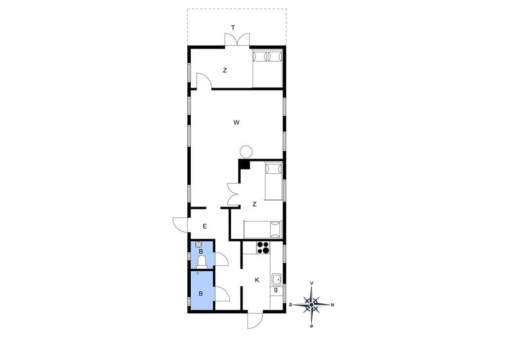 Innenausstattung 1-10 Ferienhaus 6719, Nyker Strandvej 89, DK - 3700 Rønne
