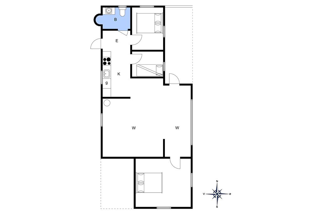 Indretning 1-3 Sommerhus F503855, Nørreløkke 10, DK - 6310 Broager