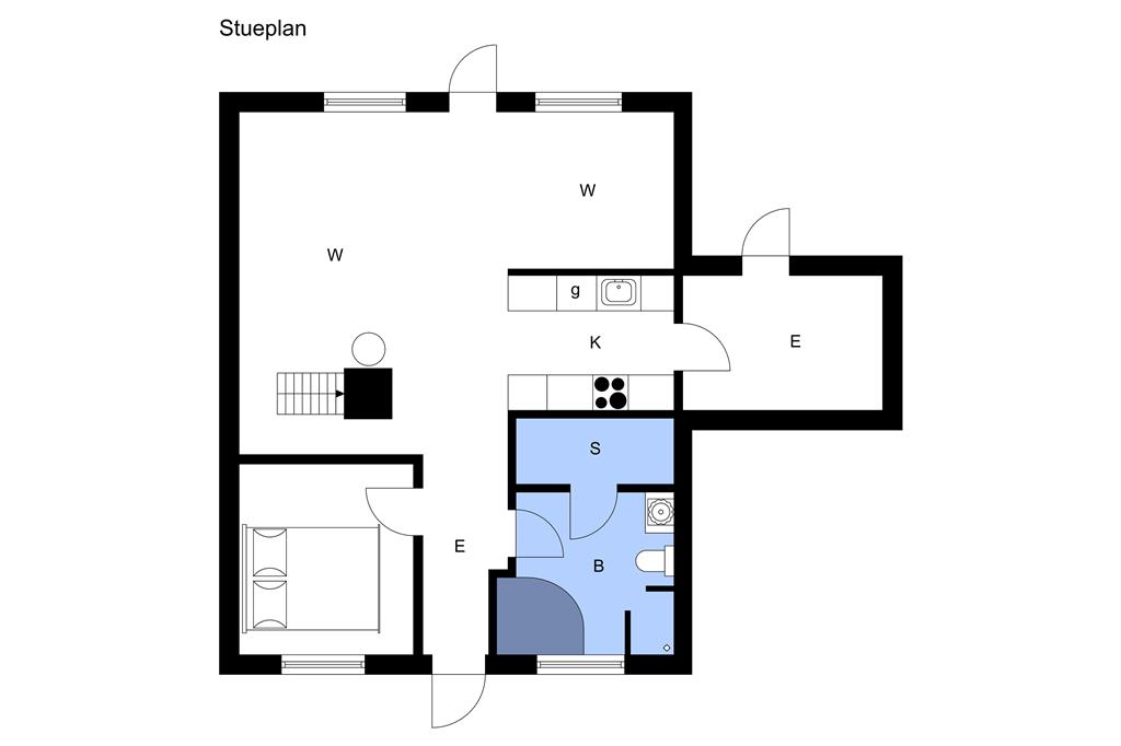 Indretning 1-3 Sommerhus M64340, Strandgårdsvej 209, DK - 5464 Brenderup Fyn
