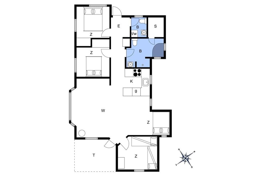 Indretning 1-401 Sommerhus OH347, Haslevgaarde Strand 9, DK - 9560 Hadsund