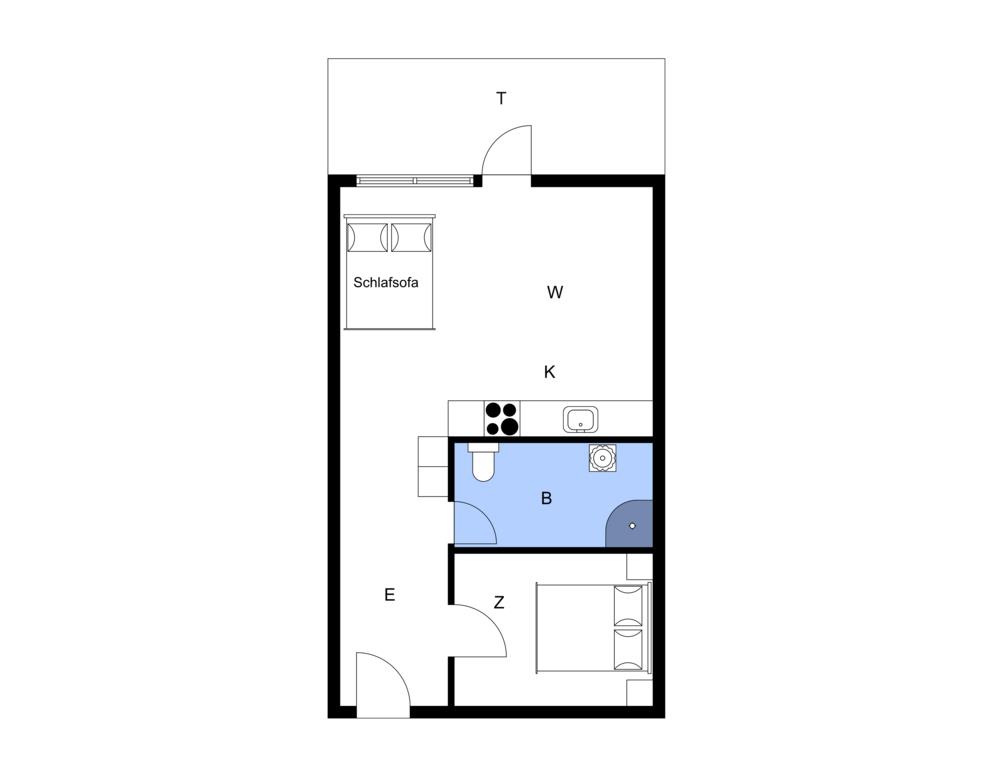 Indretning 1-3 Sommerhus M64197, Grønnevej 8, DK - 5400 Bogense