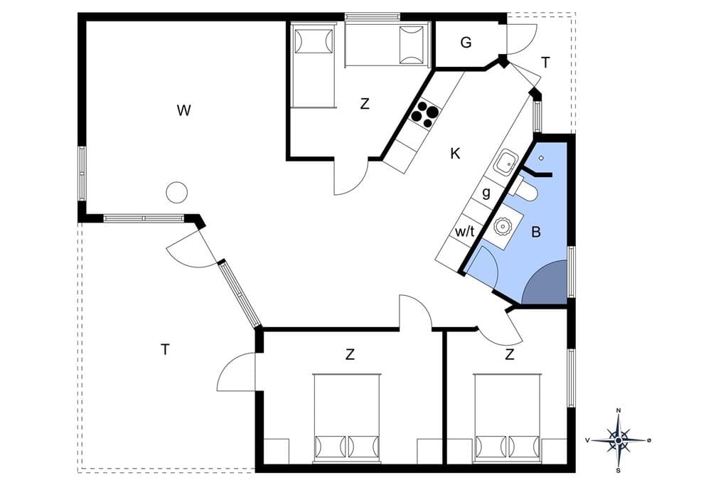 Indretning 1-13 Sommerhus 339, Blåmejsevej 8, DK - 7760 Hurup Thy