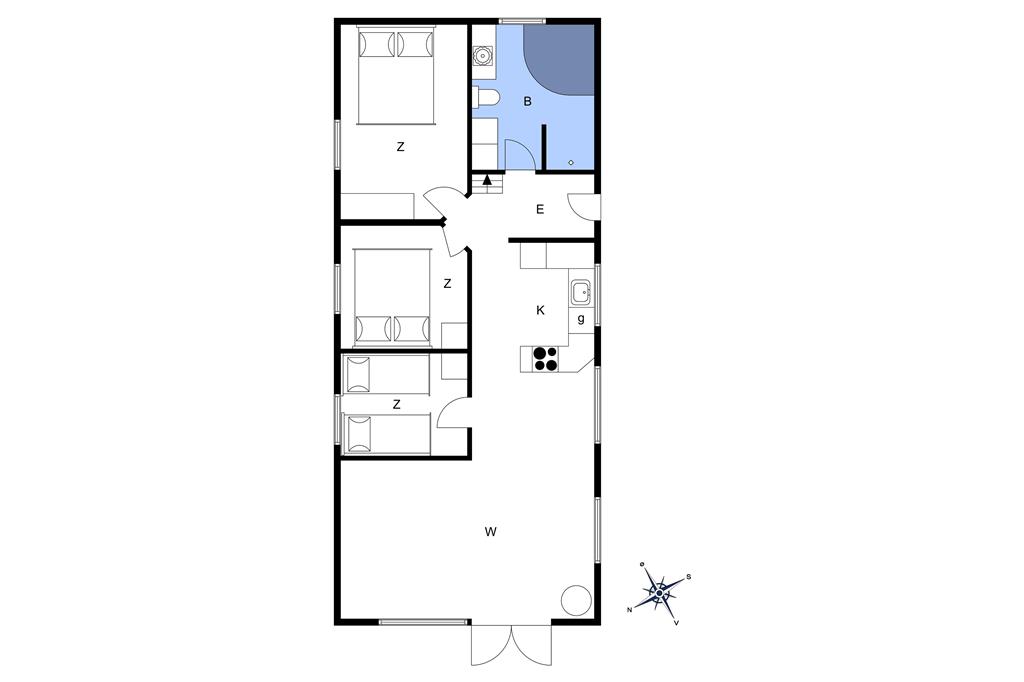 Indretning 1-22 Sommerhus C11206, Ildervej 7, DK - 6893 Hemmet