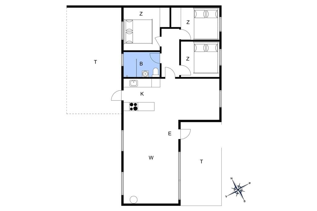 Indretning 1-401 Sommerhus HA268, Nørrestrand 30, DK - 9370 Hals