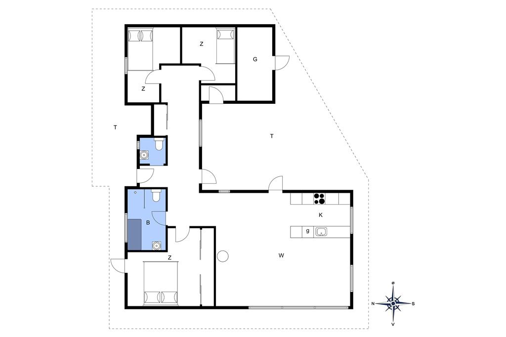 Innenausstattung 1-14 Ferienhaus 1547, Krageklit 32, DK - 9850 Hirtshals