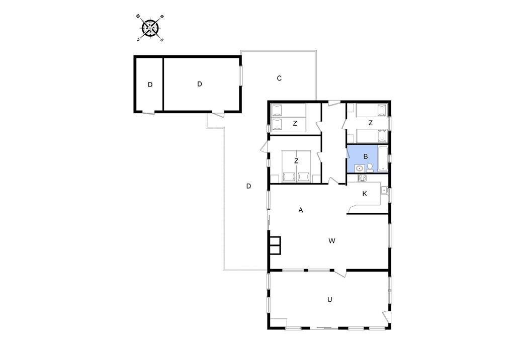 Indretning 1-22 Sommerhus C11229, Anevej 3, DK - 6893 Hemmet