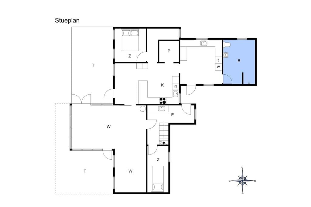 Indretning 1-10 Sommerhus 4740, Søndre Landevej 204, DK - 3720 Aakirkeby