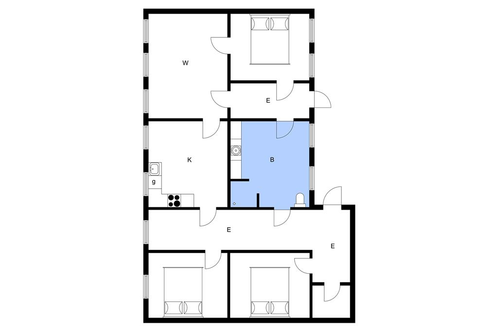 Indretning 1-3 Sommerhus M70214, Nevre 8, DK - 5970 Ærøskøbing