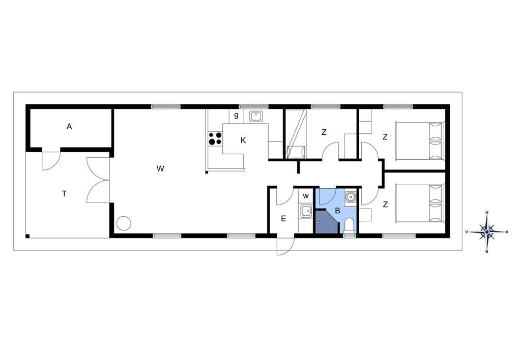 Indretning 19-176 Sommerhus BL245, Bremersvej 4, DK - 9490 Pandrup