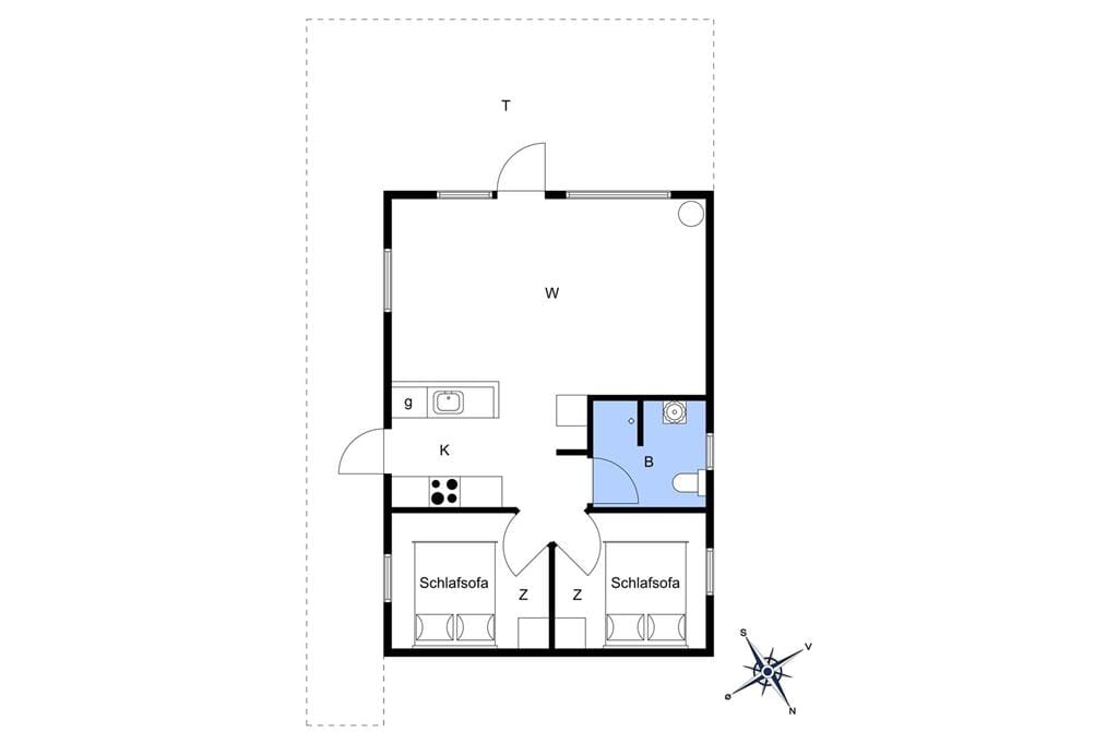 Indretning 1-22 Sommerhus C11128, Bork Hytteby 243, DK - 6893 Hemmet