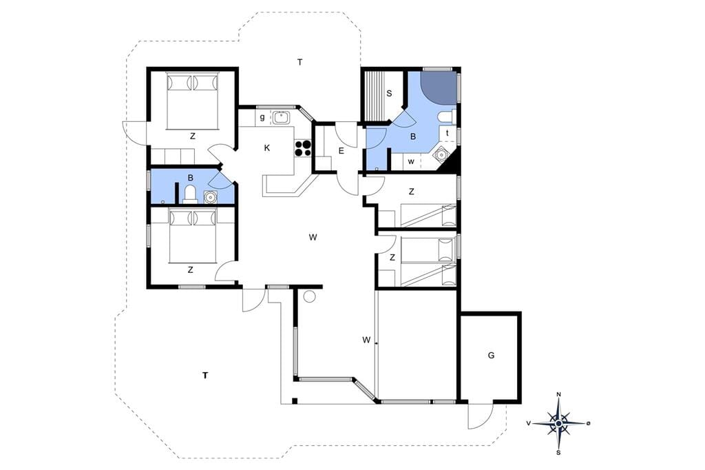 Indretning 1-14 Sommerhus 1600, Daadyrvej 25, DK - 9493 Saltum
