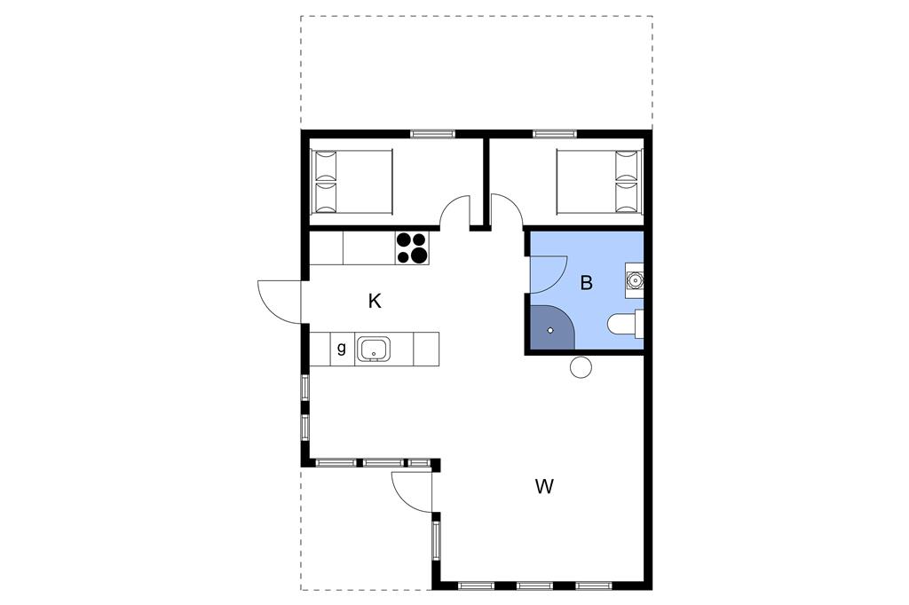 Indretning 1-3 Sommerhus M64564, Østre Strandvej 252, DK - 5450 Otterup