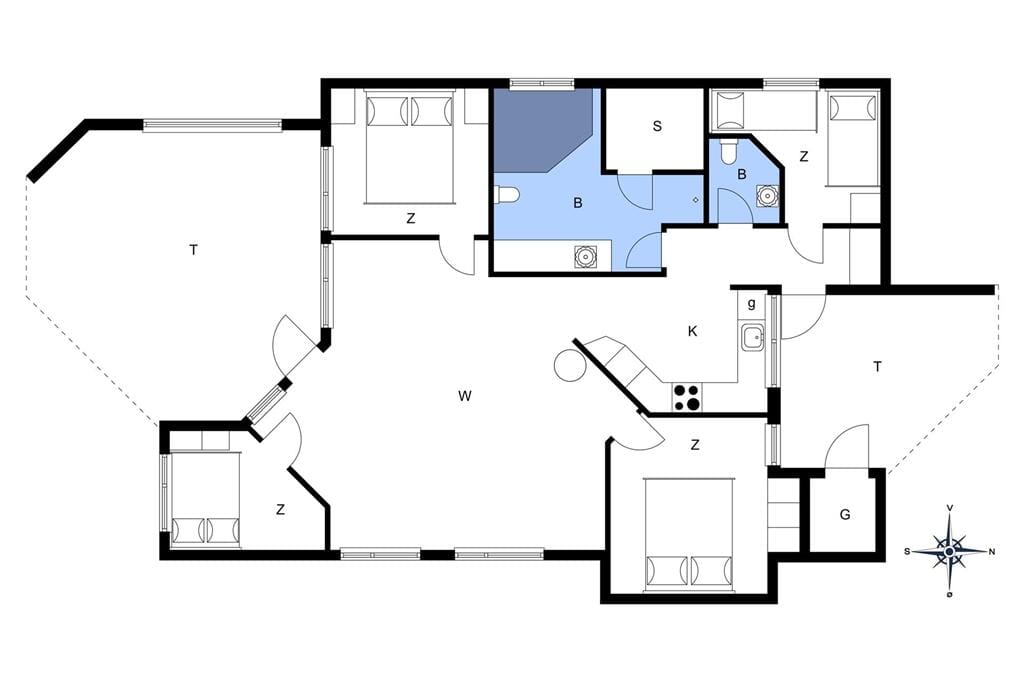 Indretning 1-4 Sommerhus 090, Klægdalen 9, DK - 6950 Ringkøbing