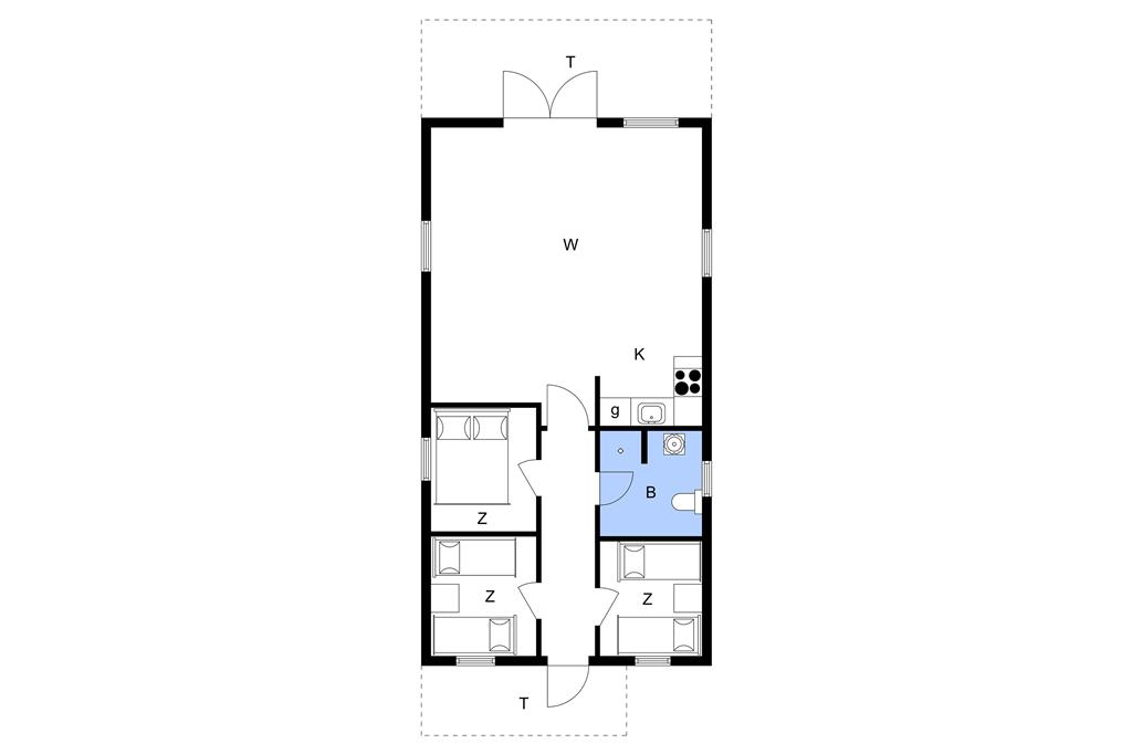 Indretning 1-11 Sommerhus 0296, Vestergade 3, DK - 6792 Rømø