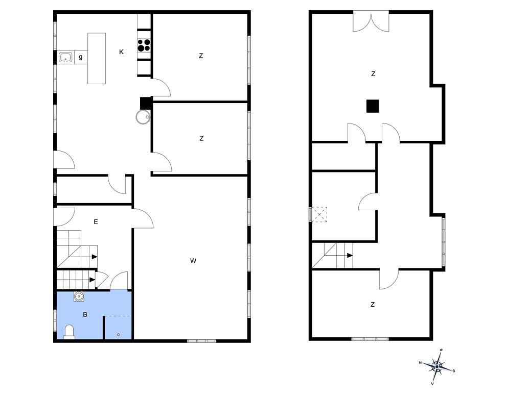 Indretning 1-15 Sommerhus 4055, Kraneledvej 21, DK - 4791 Borre