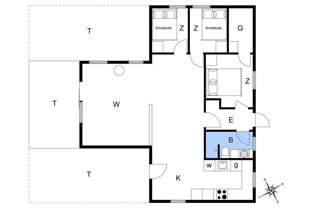 Indretning 1-3 Sommerhus M65440, Klintebakkevej 22, DK - 5642 Millinge