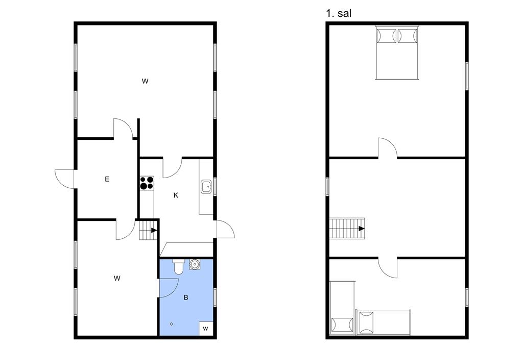 Indretning 1-3 Sommerhus M70118, Snaregade 7, DK - 5960 Marstal