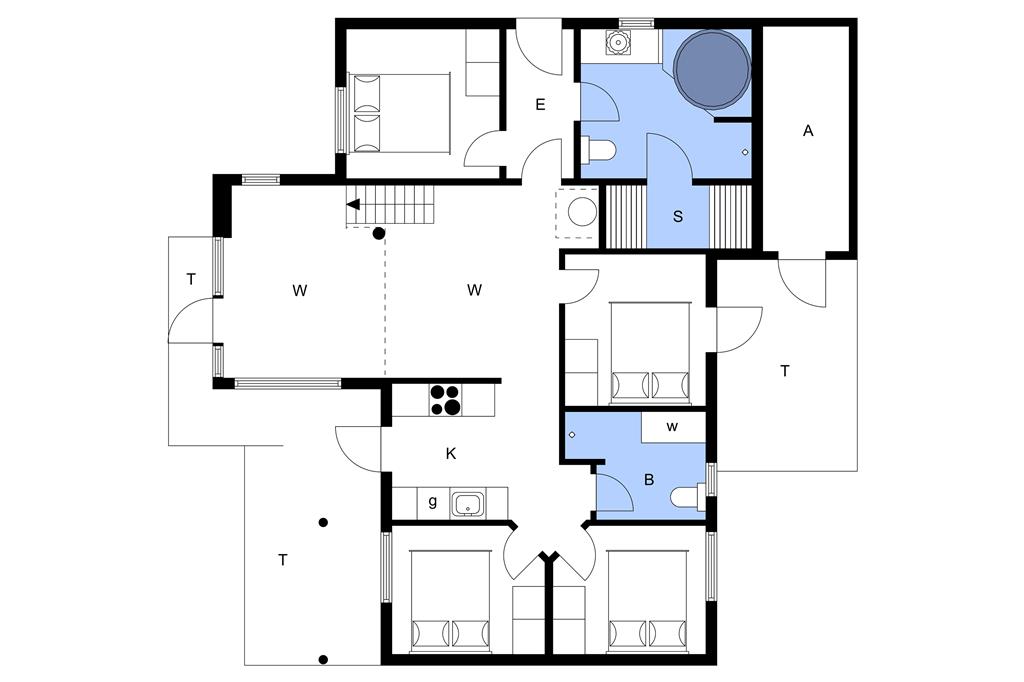 Indretning 1-3 Sommerhus M65907, Mosegården 26, DK - 5600 Faaborg