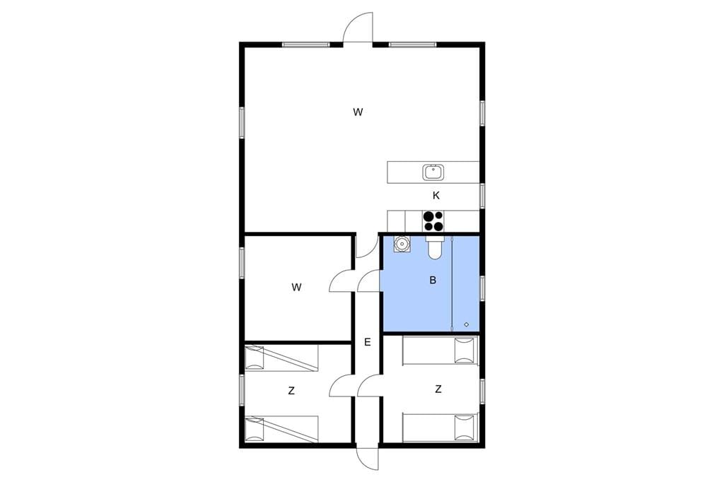 Indretning 1-3 Sommerhus L14040, Eskovvej 54, DK - 7870 Roslev