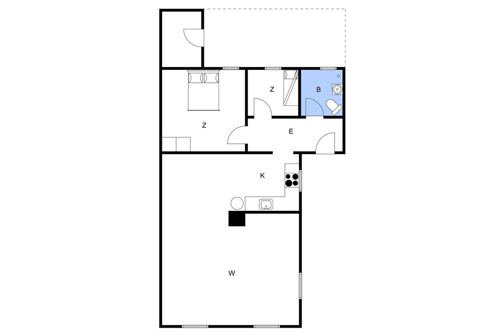 Indretning 1-3 Sommerhus M64537, Brombærvej 14, DK - 5450 Otterup