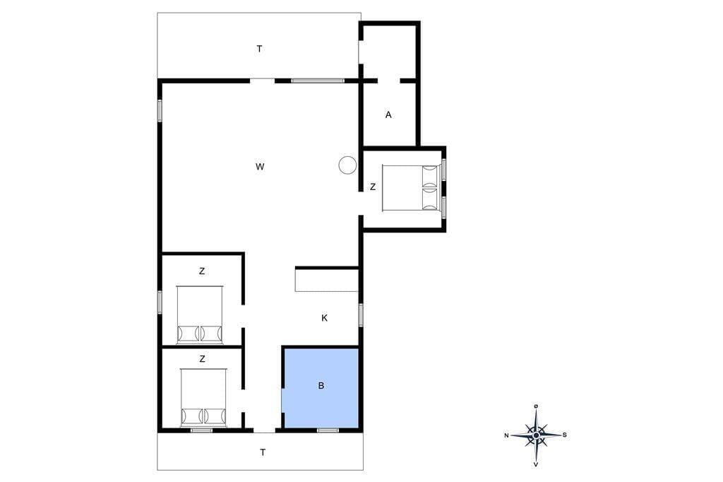 Innenausstattung 1-4 Ferienhaus 613, Kirksvej 16, DK - 6960 Hvide Sande