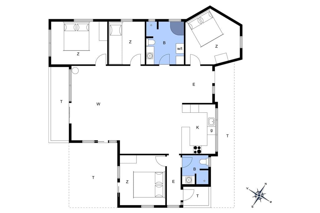 Indretning 1-172 Sommerhus JB237, Egernvej 13, DK - 9460 Brovst