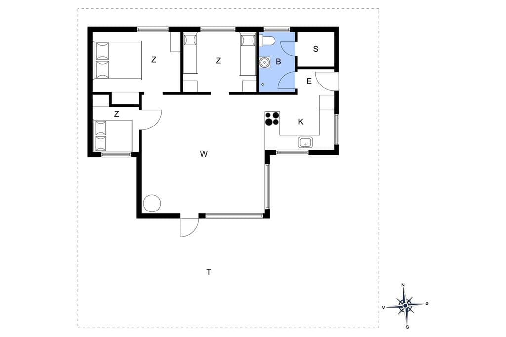 Indretning 1-401 Sommerhus OH254, Brøndbækken 29, DK - 9560 Hadsund