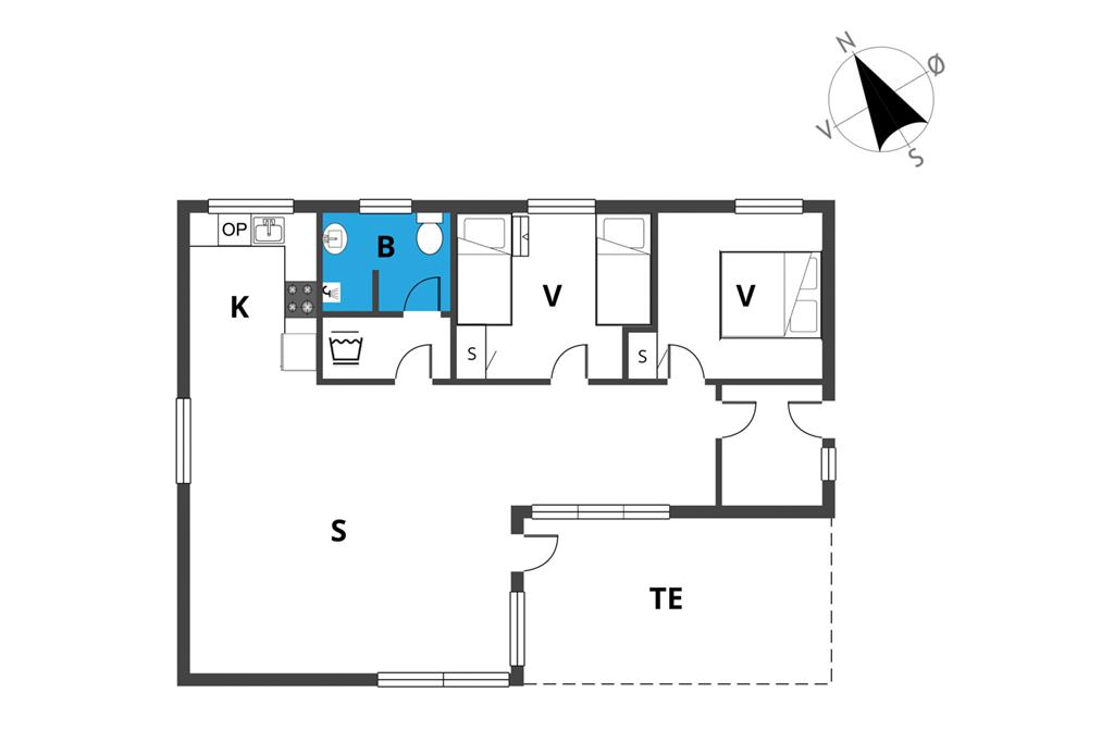 Indretning 1-19 Sommerhus 40520, Pøt Strandby 126, DK - 7130 Juelsminde