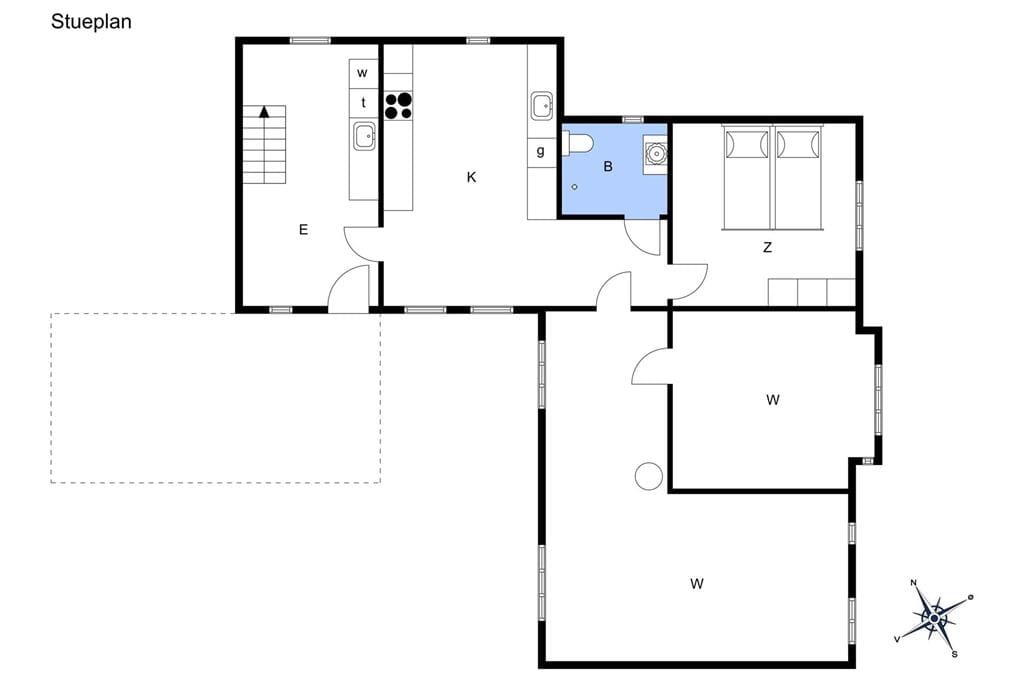 Indretning 1-172 Sommerhus JB342, Klithusevej 23, DK - 9460 Brovst