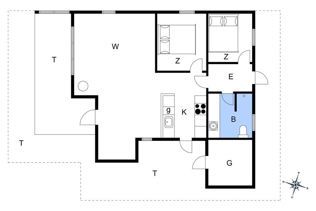 Indretning 20-148 Sommerhus TV1434, Klintevej 8, DK - 9881 Bindslev
