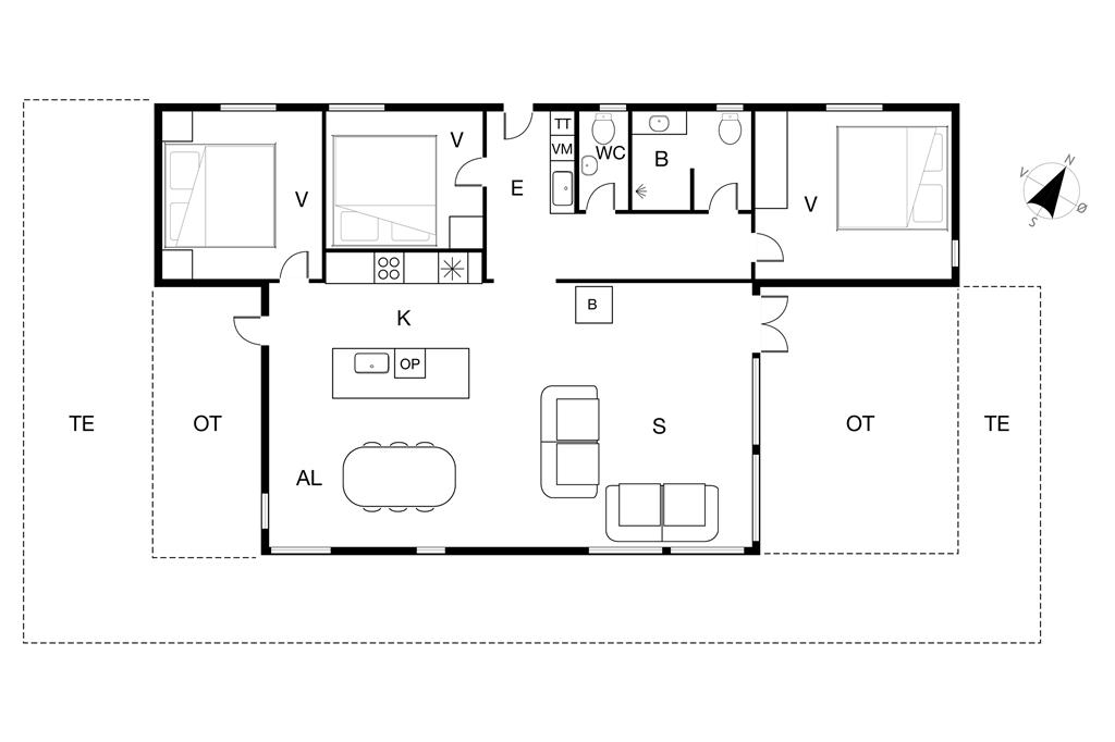 Indretning 1-19 Sommerhus 40123, Ved Diget 3, DK - 7130 Juelsminde