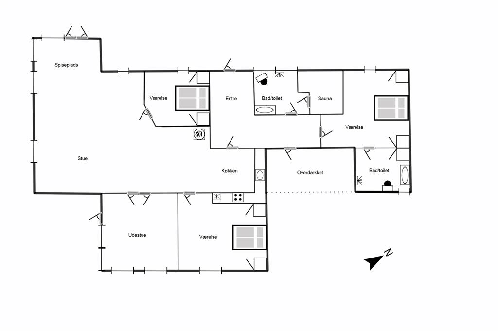 Indretning 1-125 Sommerhus 2159, Strandvejen 416, DK - 6854 Henne