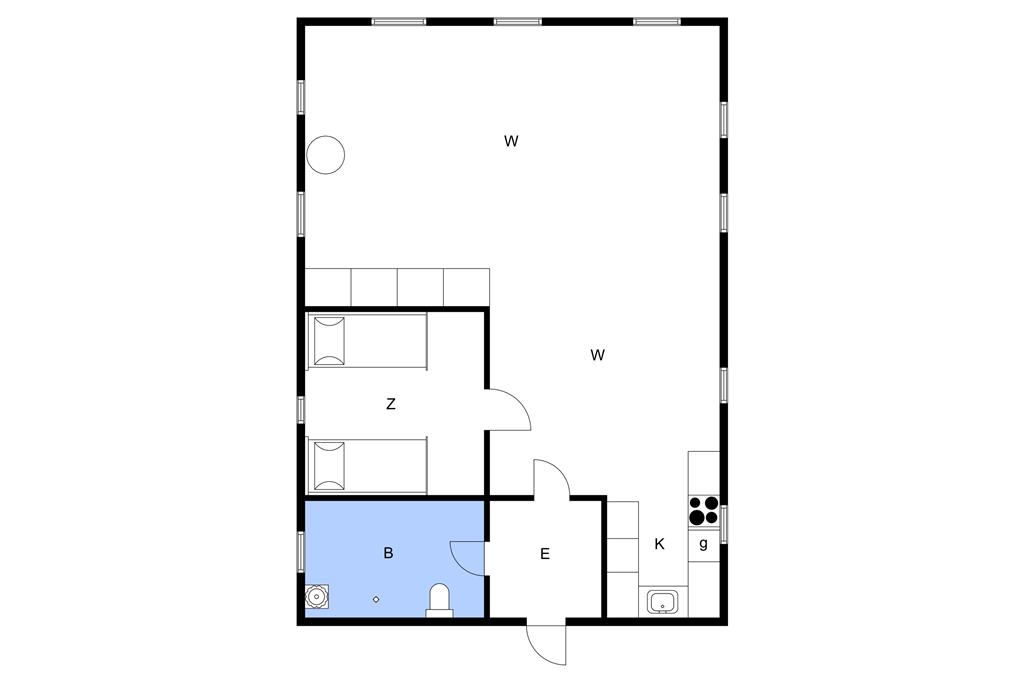 Indretning 1-3 Sommerhus M701782, Vesterskovsvej 30, DK - 5960 Marstal