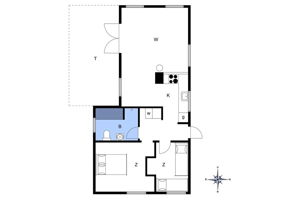 Indretning 1-10 Sommerhus 1580, Boesparken 17, DK - 3720 Aakirkeby