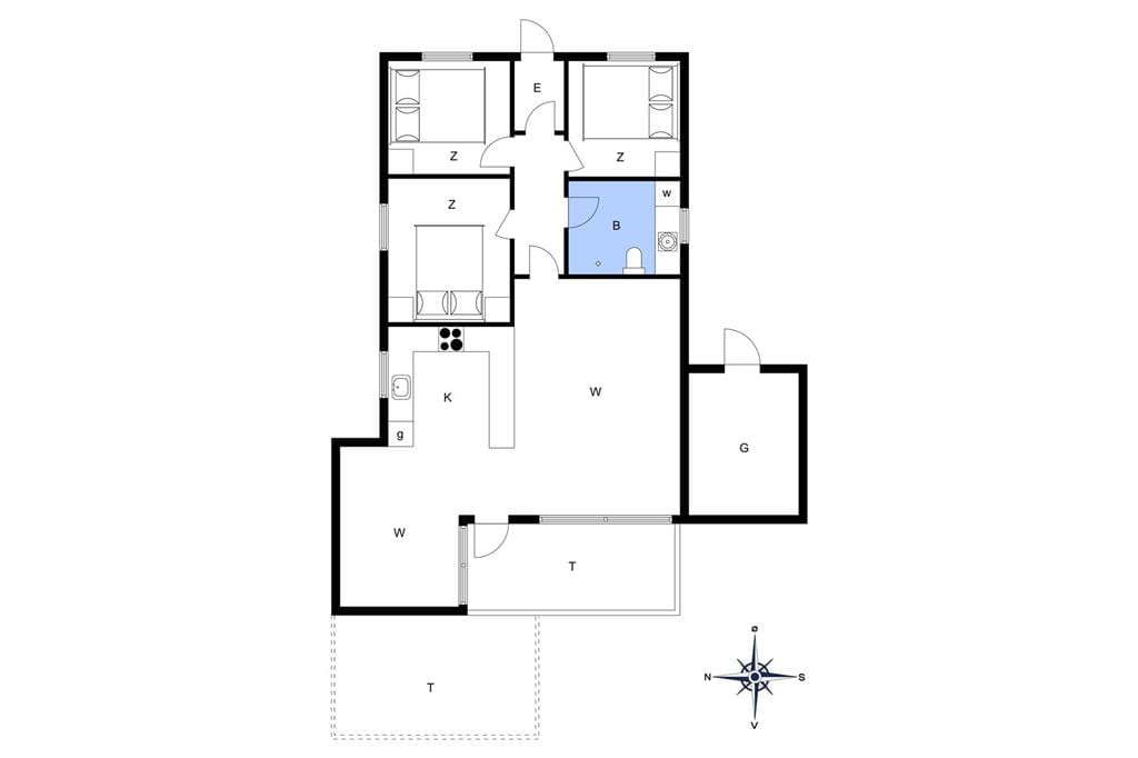 Indretning 1-148 Sommerhus TV1118, Svallerhulvej 18, DK - 9881 Bindslev