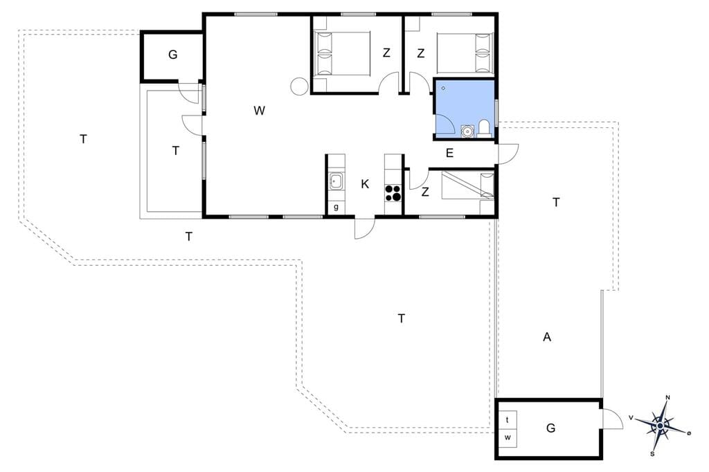 Indretning 1-148 Sommerhus TV1226, Margueritevej 6, DK - 9881 Bindslev