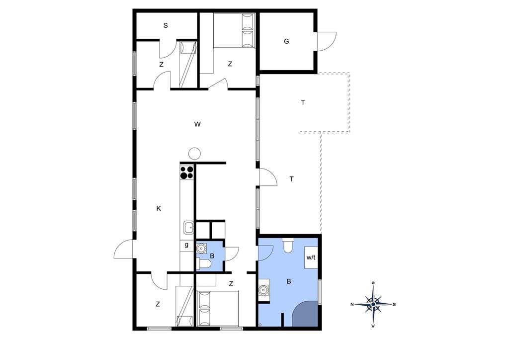 Interieur 1-172 Vakantiehuis JB987, N. C. Alstedsvej 12, DK - 9690 Fjerritslev