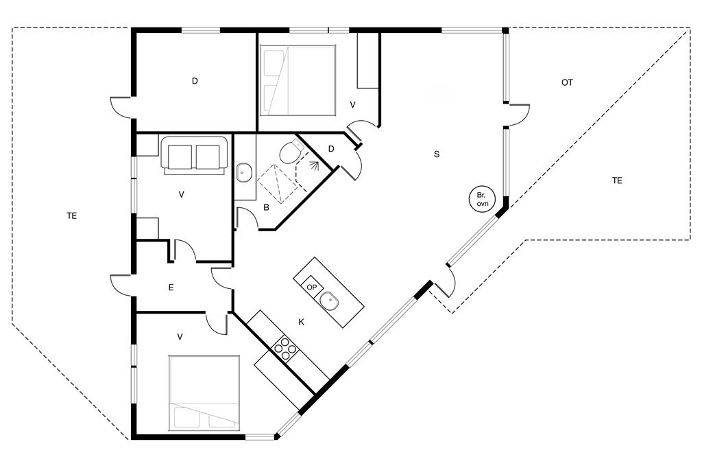 Indretning 1-170 Sommerhus 20502, Havvejen 71, DK - 8305 Samsø