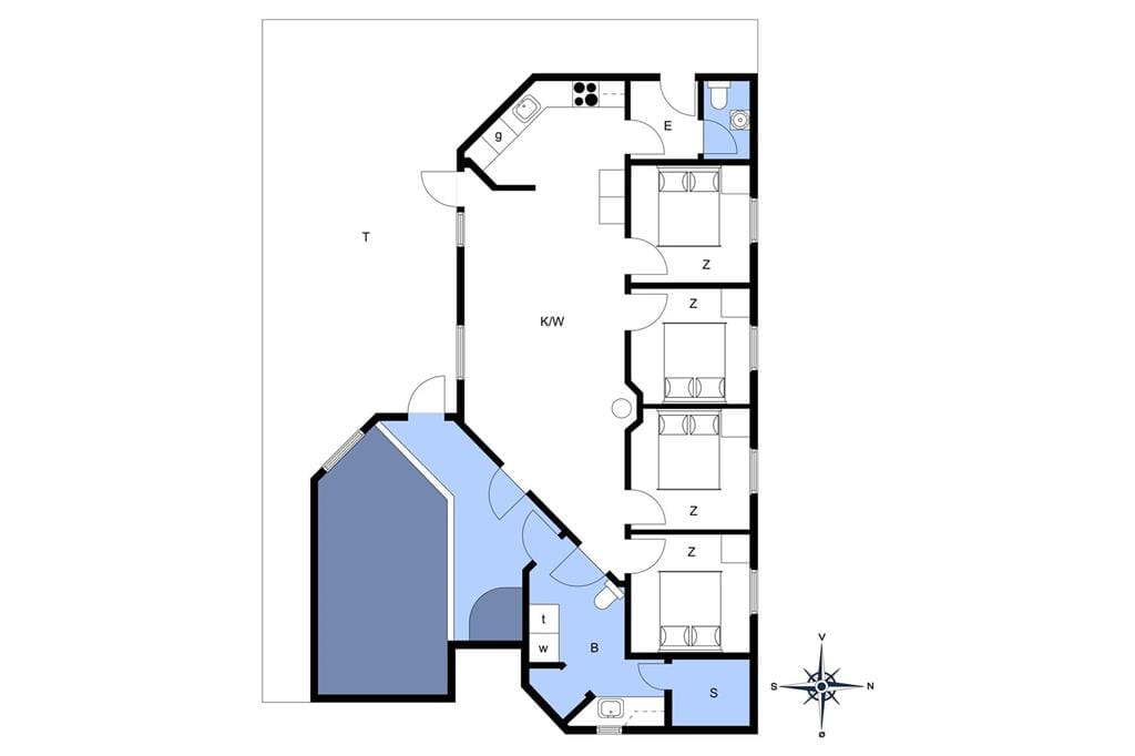 Innenausstattung 1-4 Ferienhaus 444, Tingodden 299, DK - 6960 Hvide Sande