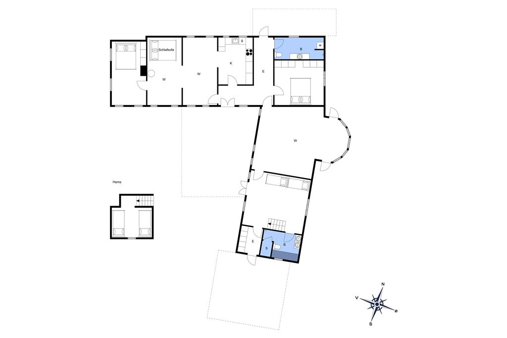 Indretning 1-3 Sommerhus M673651, Botofte Strandvej 13, DK - 5953 Tranekær