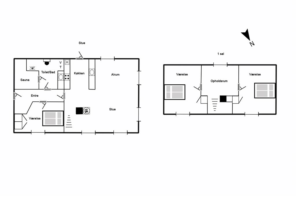 Indretning 1-125 Sommerhus 2137, Porsevej 12, DK - 6854 Henne