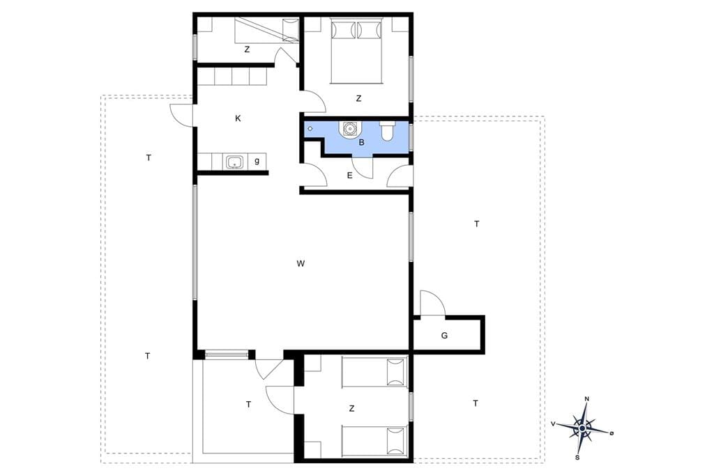 Indretning 1-148 Sommerhus TV1227, Markvej 10, DK - 9881 Bindslev