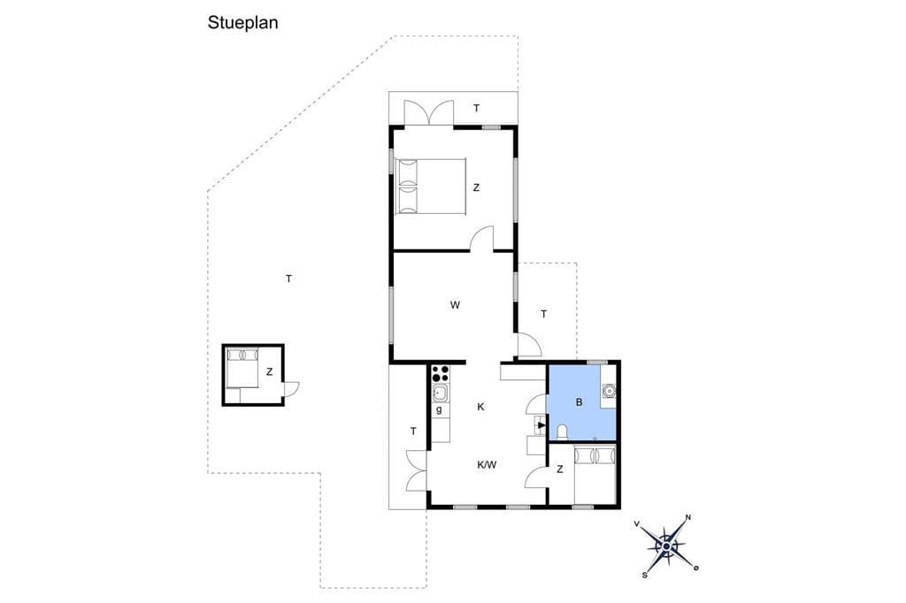 Indretning 1-172 Sommerhus JB160, Skovstien 7, DK - 9690 Fjerritslev