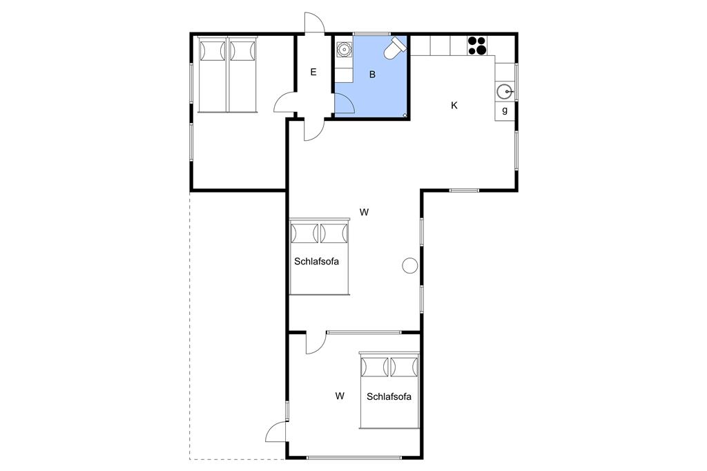 Indretning 1-3 Sommerhus M64212, Castorvej 13, DK - 5500 Middelfart
