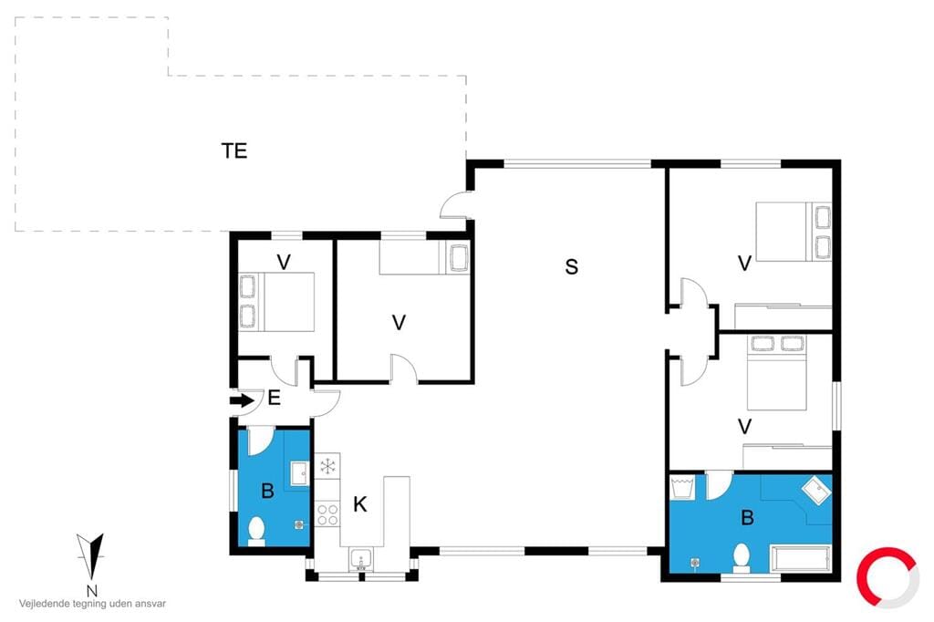 Innredning 1-23 Feirehus 8523, Lærkevej 13, DK - 8500 Grenaa